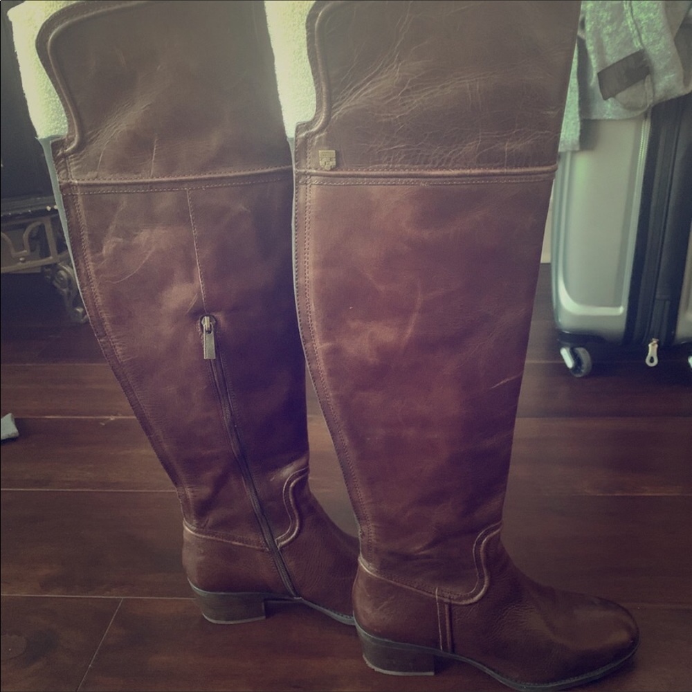 Real Leather Vince Camuto over the knee boots